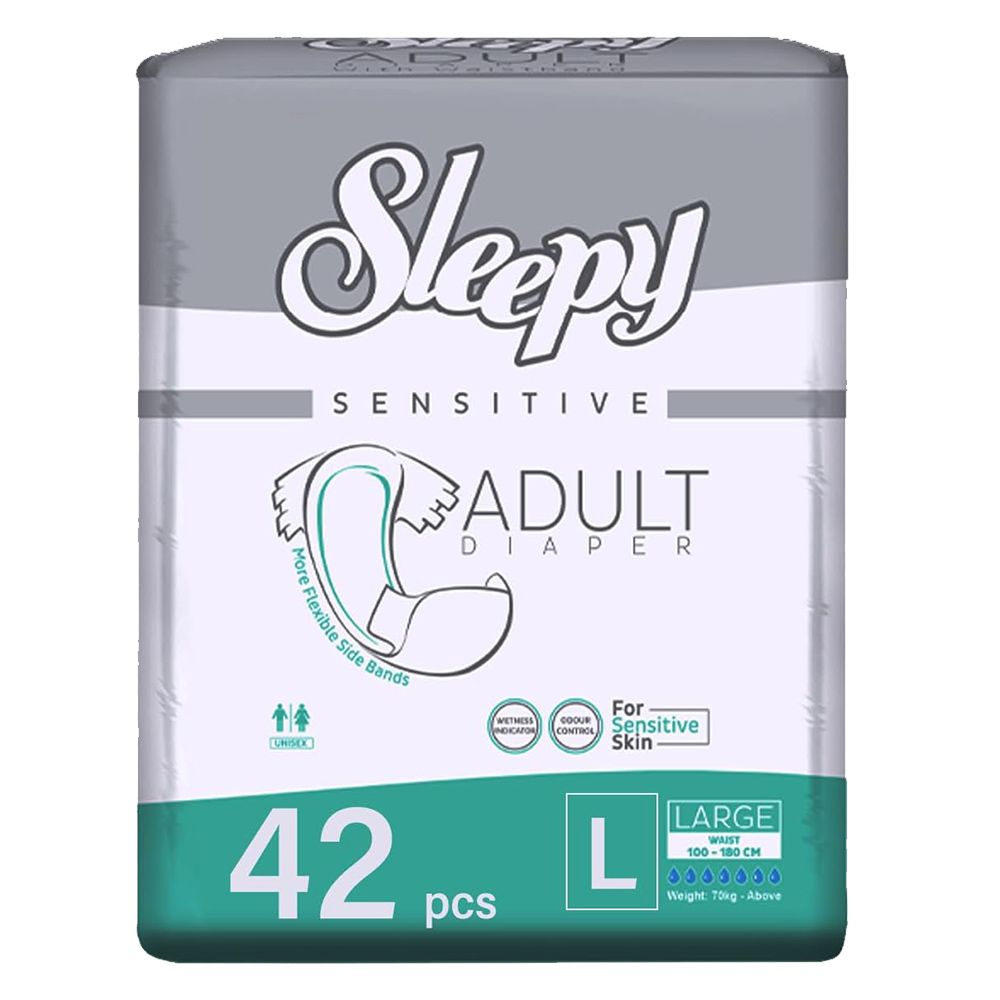 Sleepy - Hypoallergenic Adult Diapers - Large - 100-180cm - 42 Count