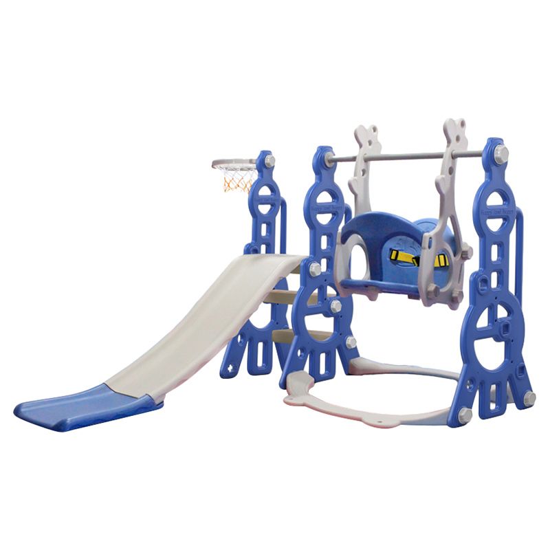 Buddiez - 3-in-1 Play N Go Slide w/ Swing & Basketball - Blue