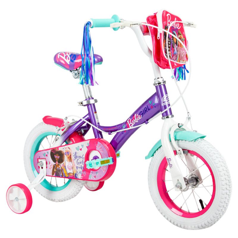 Spartan - 12" Barbie Girl Bicycle with Removable Zippered Bag 