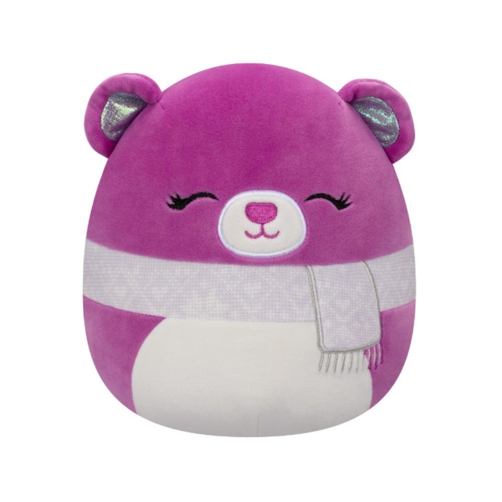 Squishmallows - Crisanta Bear w/ Scarf Plush Toy - Purple - 7.5-Inch