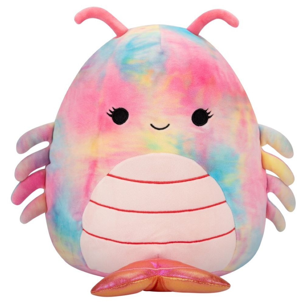 Squishmallows - Candis Rainbow Tie-Dye Shrimp Plush Toy - 12-Inch