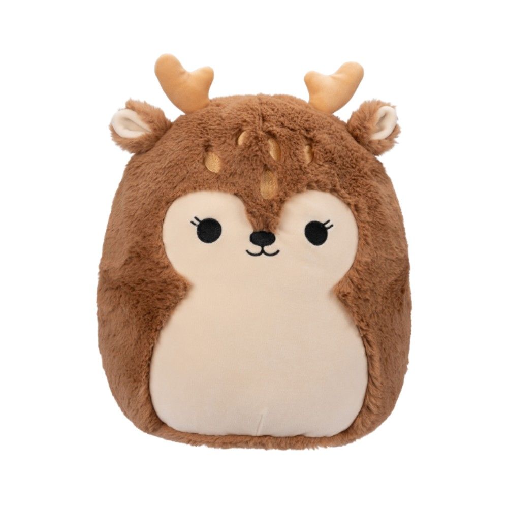 Squishmallows - Dawn Fawn Fuzzamallow Plush Toy - Brown - 12-Inch