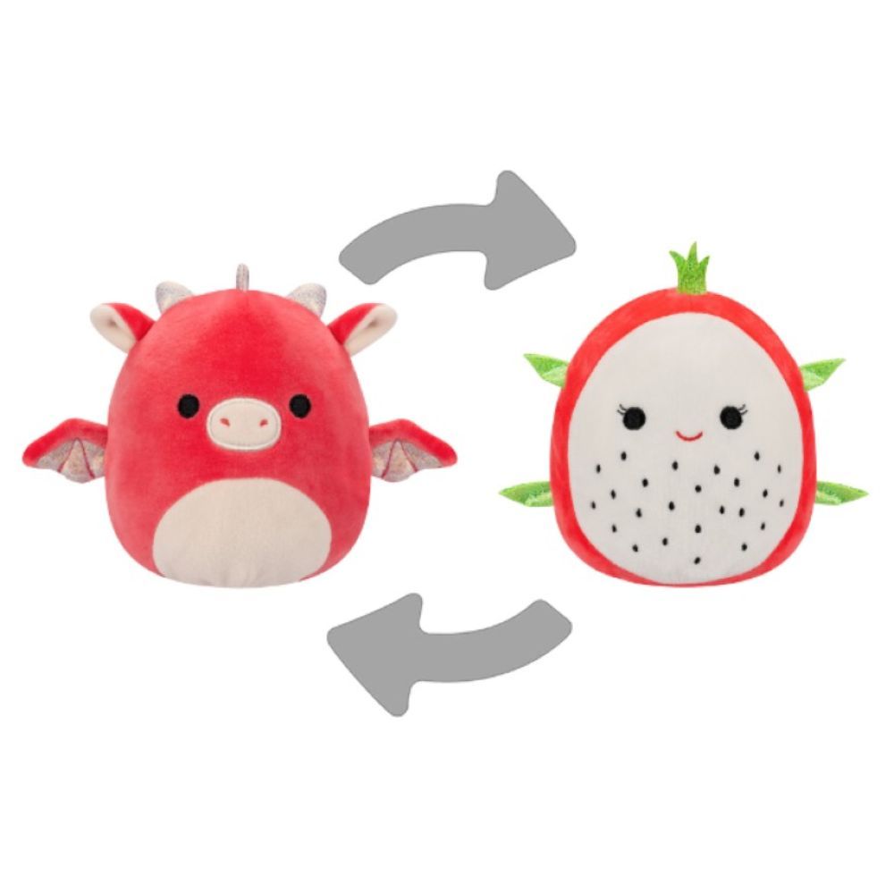 Squishmallows - Delita/Baiden Dragonfruit & Dragon Flipamallows Plush Toy - 5-Inch