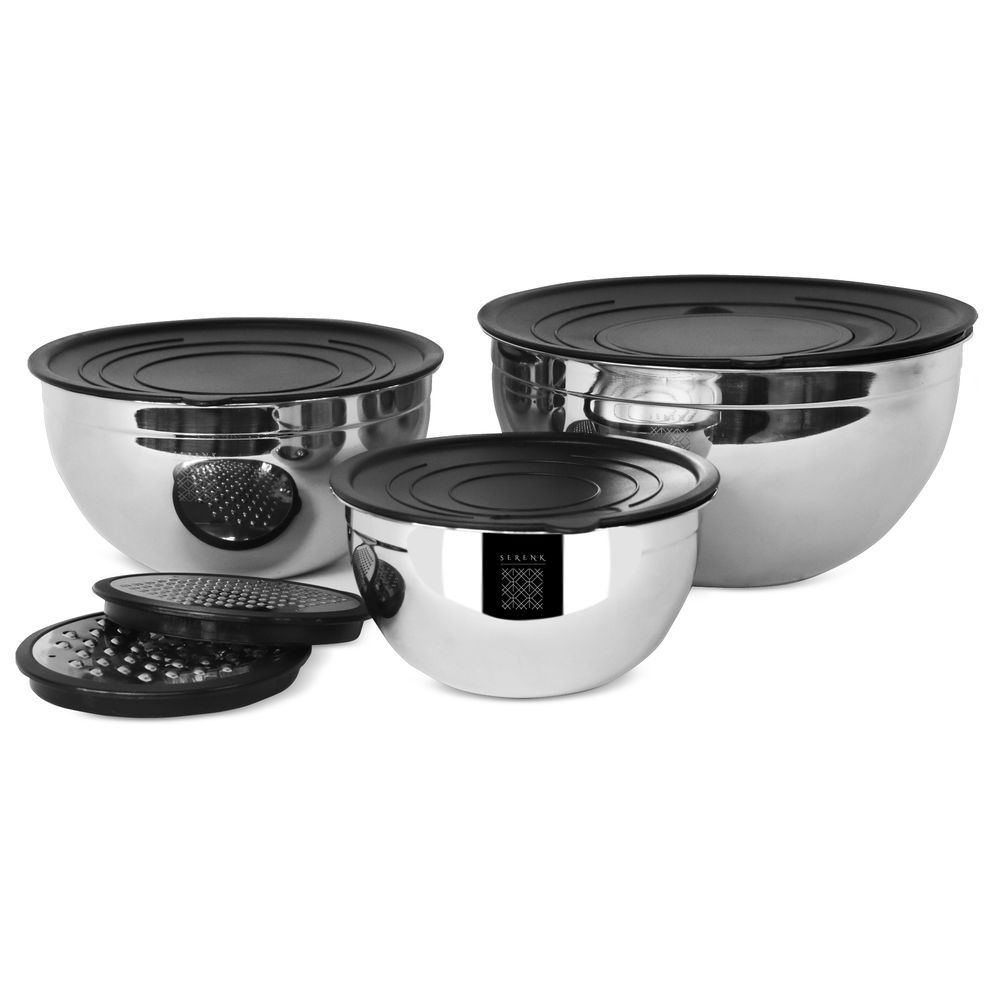 Serenk - Modernist Stainless Steel Mixing Bowl Set - 9pcs