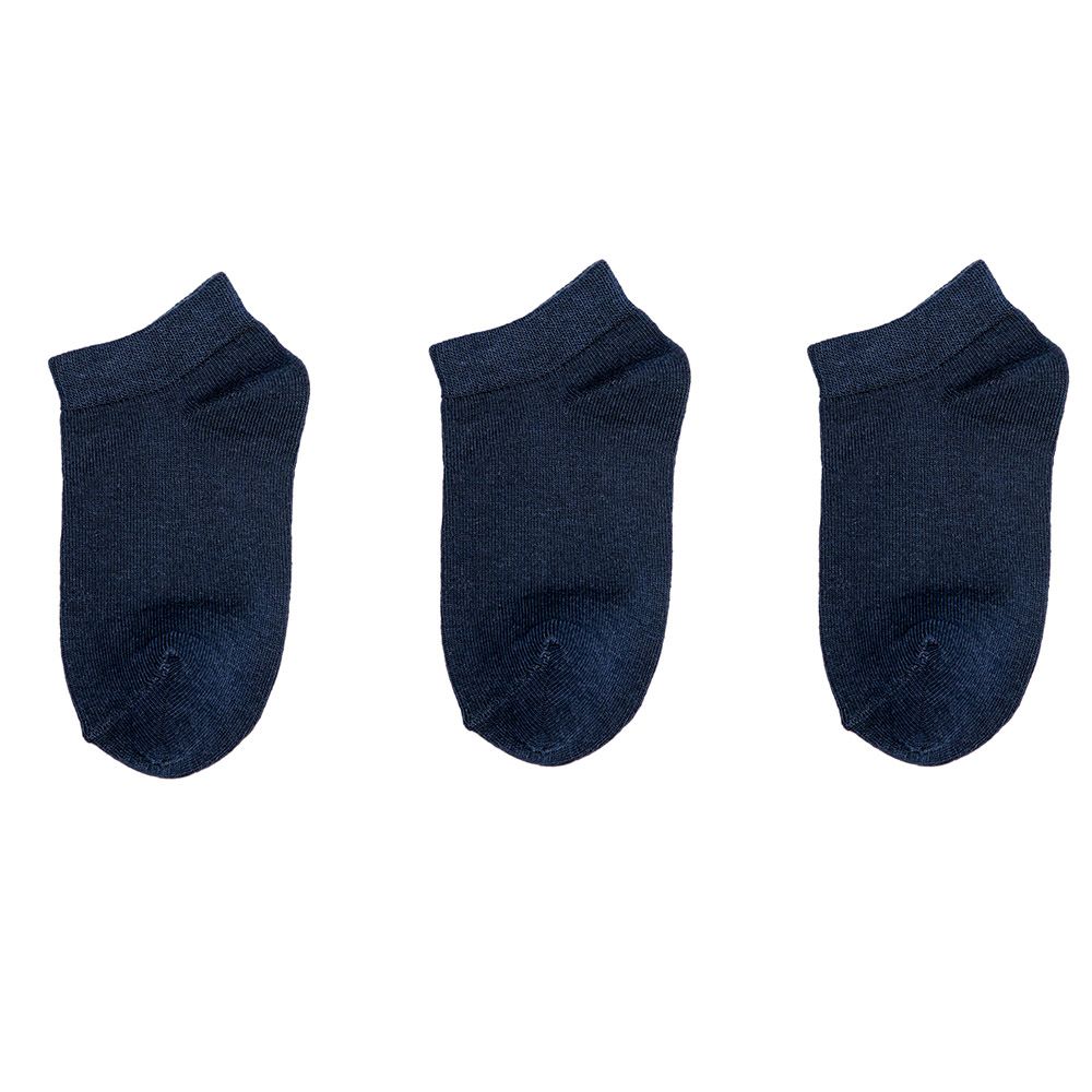 Genius - 3pc-Set - Boy's Trainer Socks - Navy