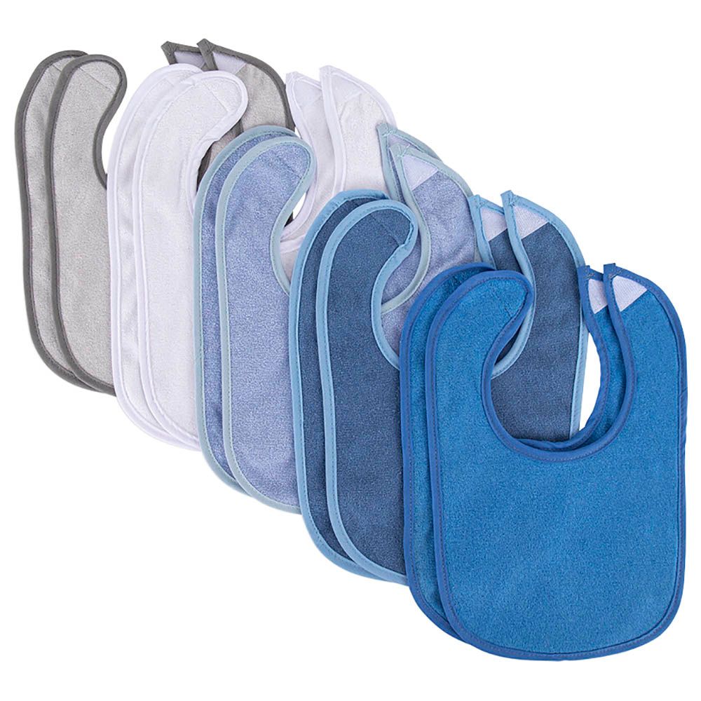 Sugar Sprinkle - Luxe Cotton Bibs - Pack Of 10 - Blue