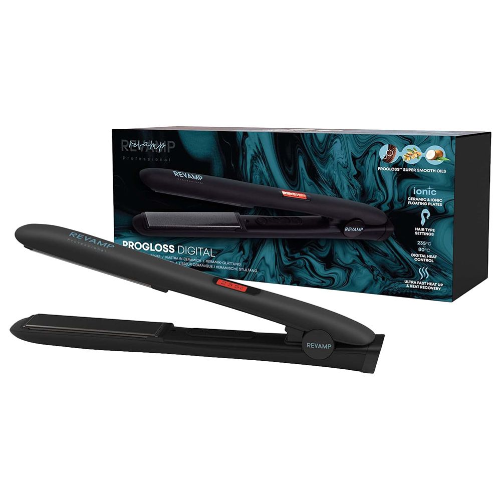 Revamp - Progloss Touch Digital Straightener - Black