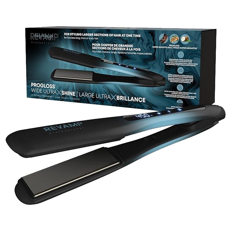 Revamp - Progloss Wide Ultra X Shine Straightener - Black