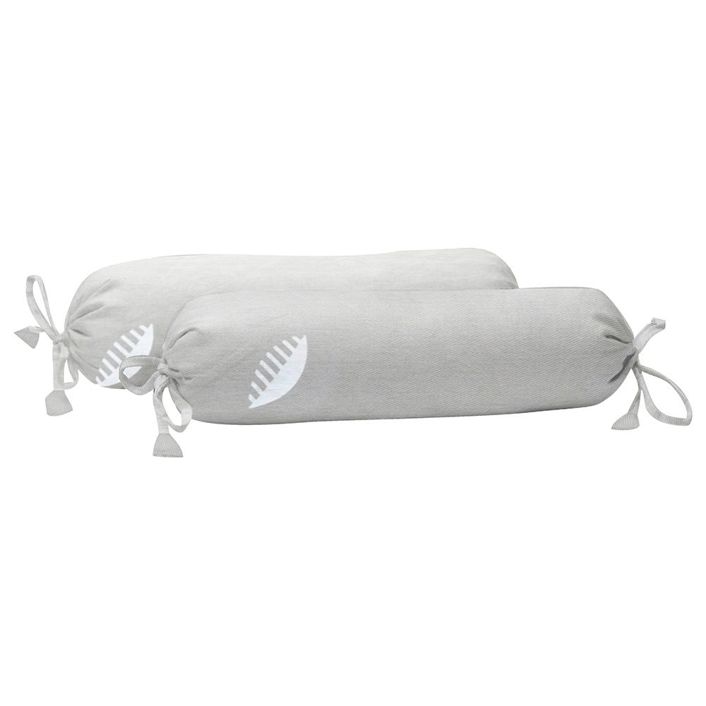 The Baby Atelier - Organic Baby Bolster Cover Set - Grey - Pack of 2