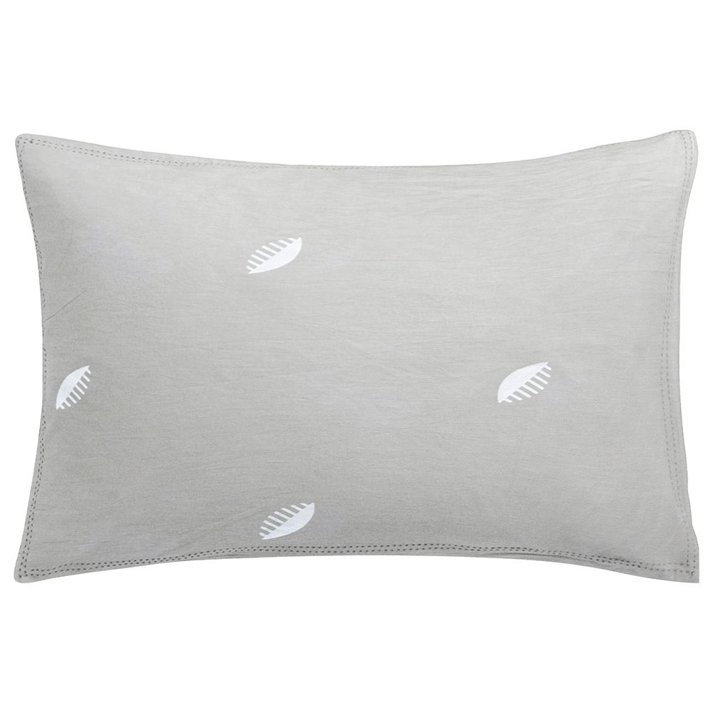 The Baby Atelier - Organic Baby Pillow Cover w/ Fillers - Grey