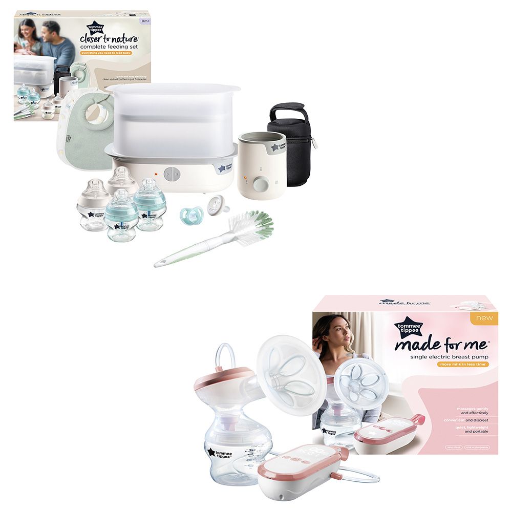 Tommee Tippee - Single Electric Breast Pump w/ Complete Feeding 12pc-Set