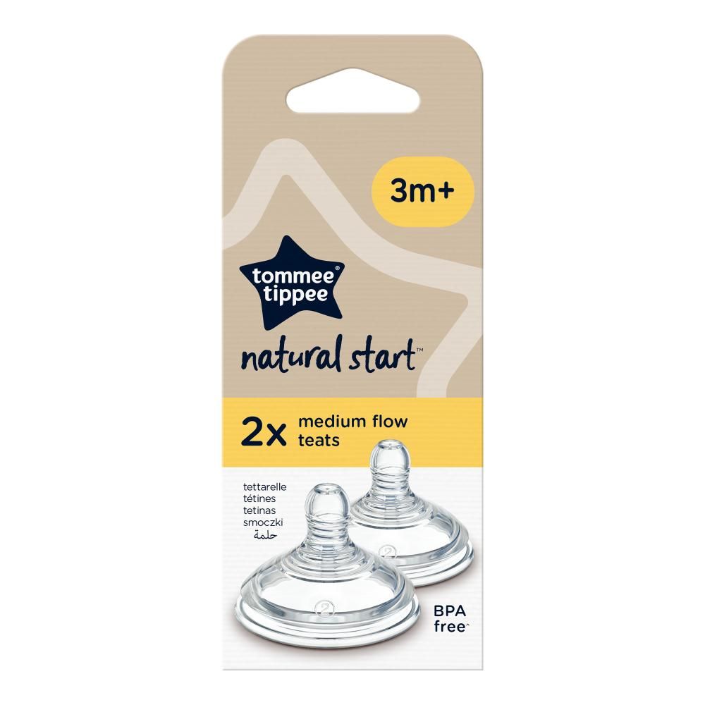 Tommee Tippee - Nature Baby Bottle Teats Medium-Flow Pack Of 2