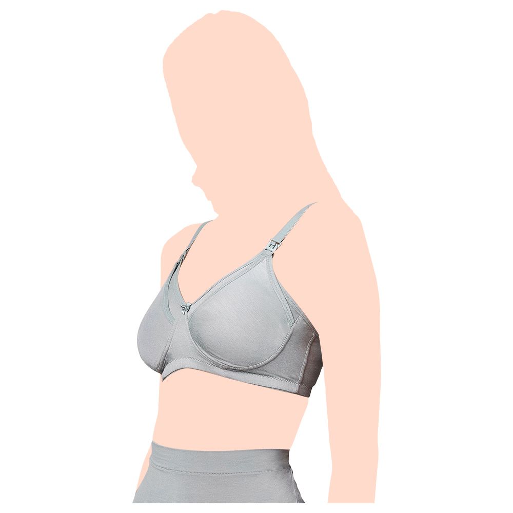 Tummy - Bamboo Cotton Maternity Nursing Bra - Grey