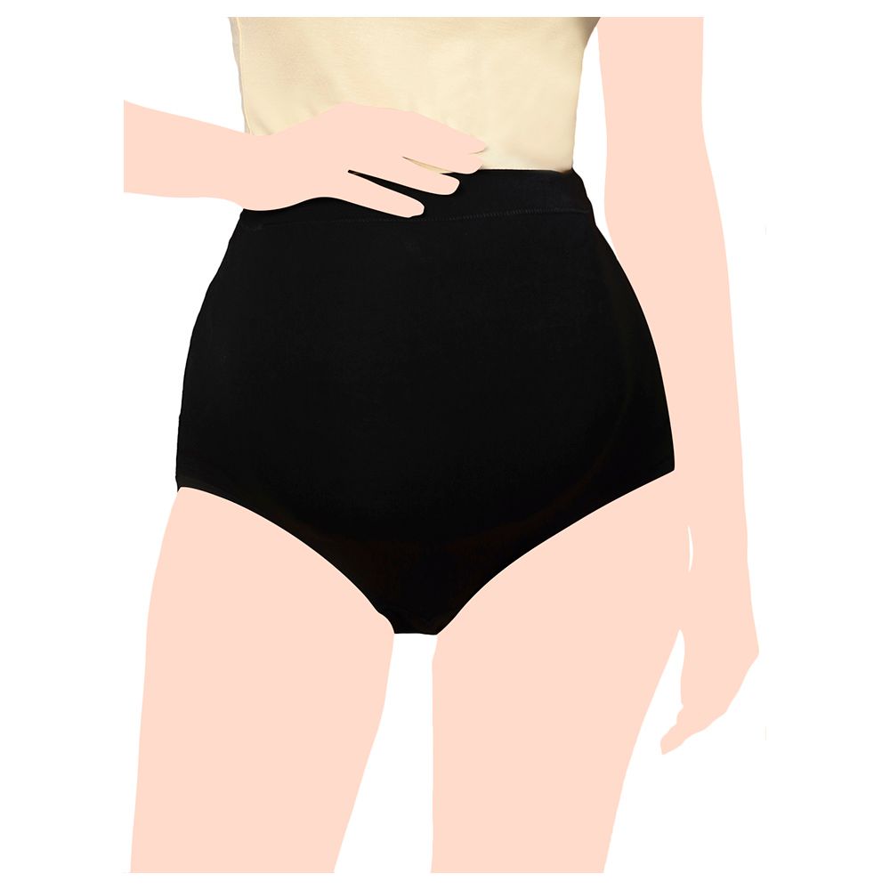 Tummy - Women High Waist Maternity Panty - Black