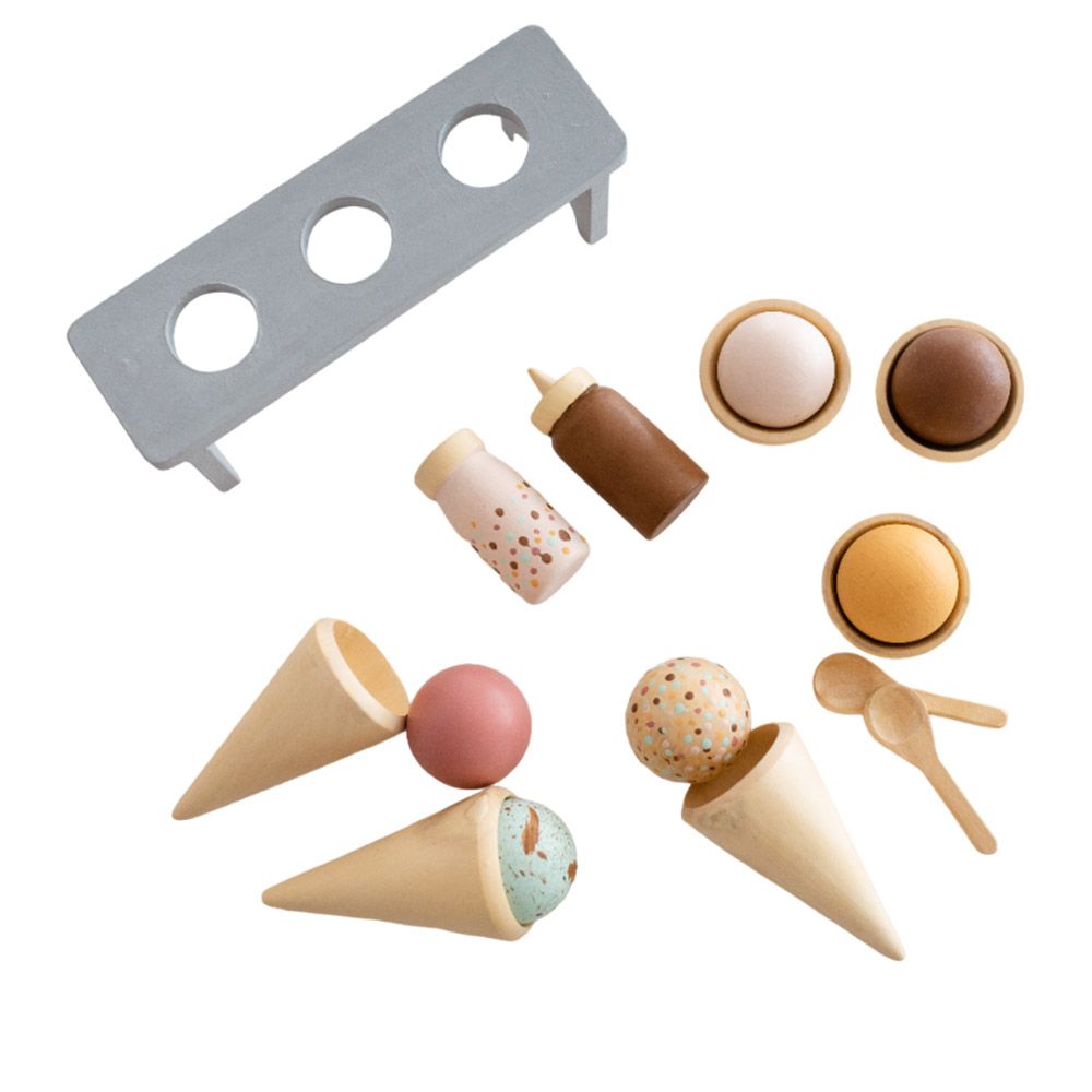 Birch and Bug - Wooden Ice Cream Set - 17pcs