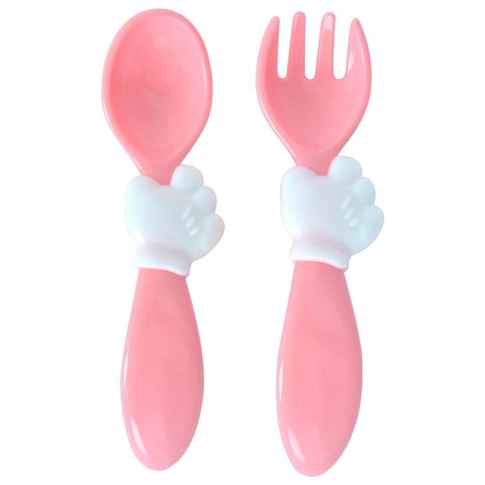 Disney - Minnie Dinnerware Reusable Fork & Spoon - Pink