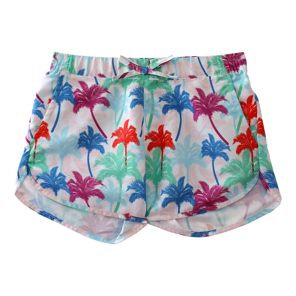 Turquoise - Girls Tropical Board Shorts