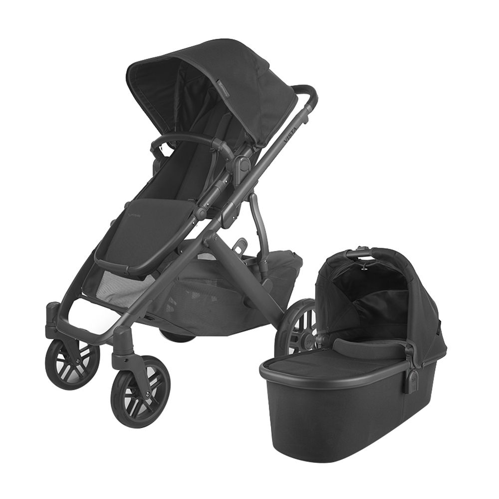 Uppababy - Vista V2 Stroller & Carrycot - Jake - Charcoal - 2 Pcs