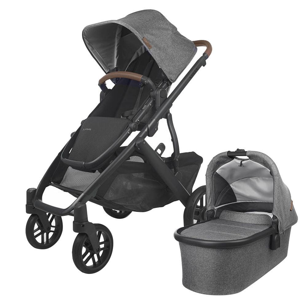 Uppababy - Vista V2 Stroller & Carrycot - Greyson Charcoal Melange - 2 Pcs