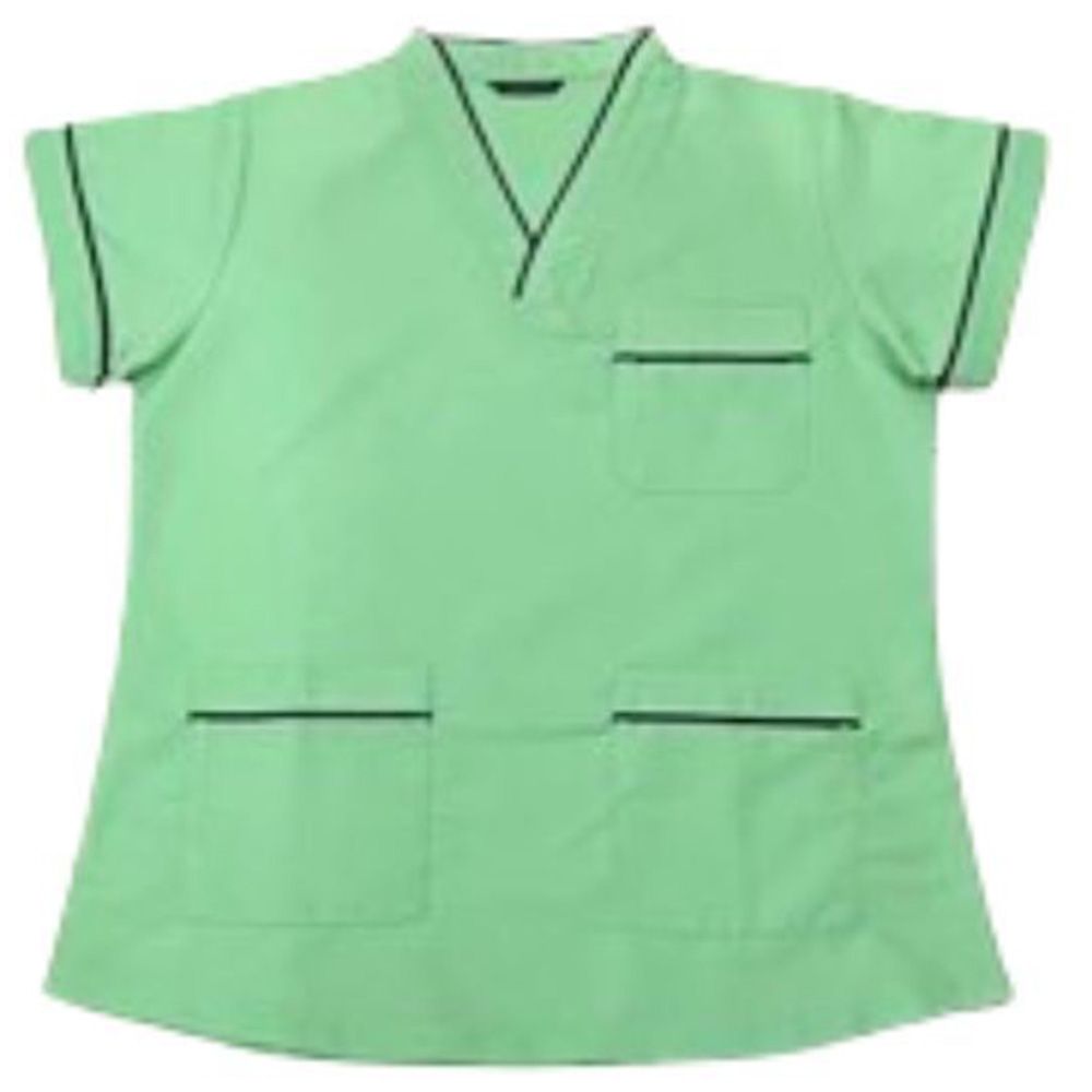 Veronica - 2pc-Set - Scrub Uniform w/ Piping Neckline - Mint Green