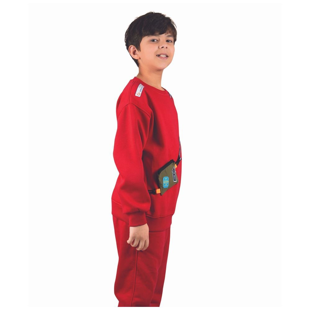 Little Kangaroos - Boy's Long Sleeves Sweatshirt - Red