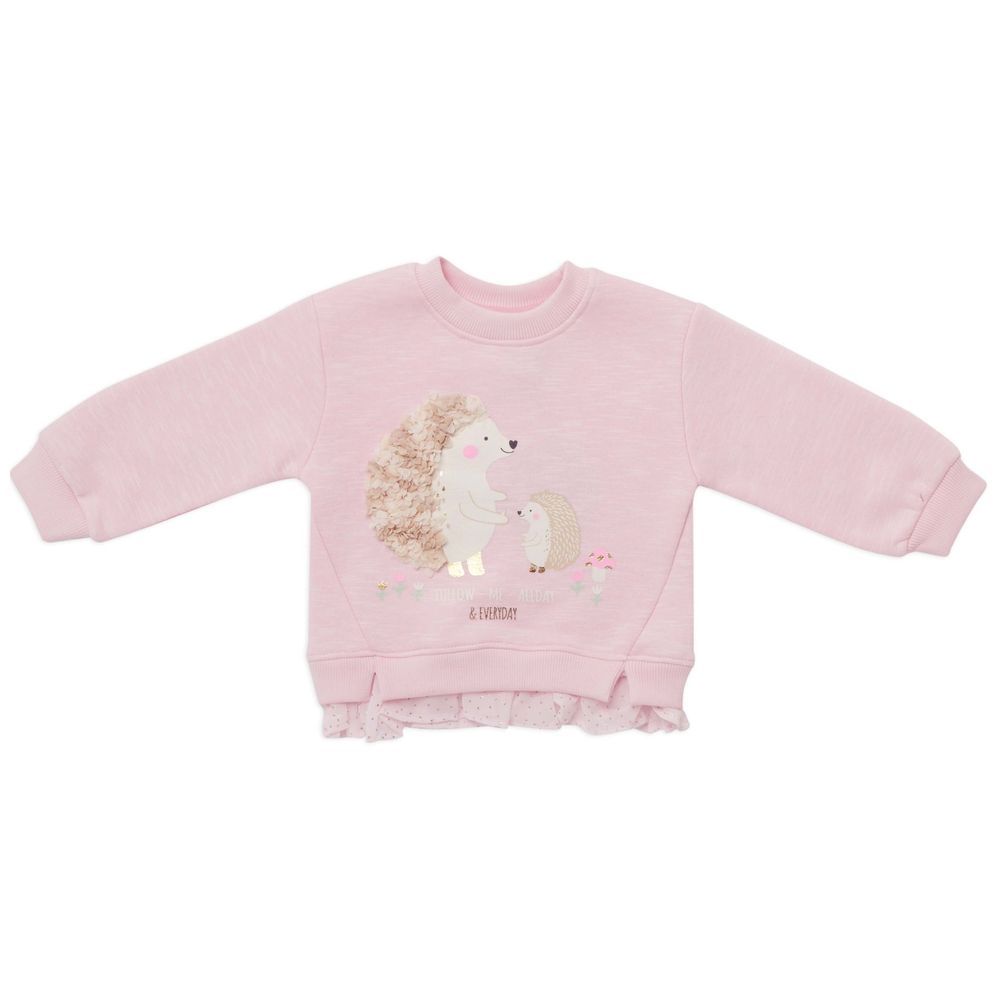 Little Kangaroos - Baby Girl's Sweatshirt - Baby Pink