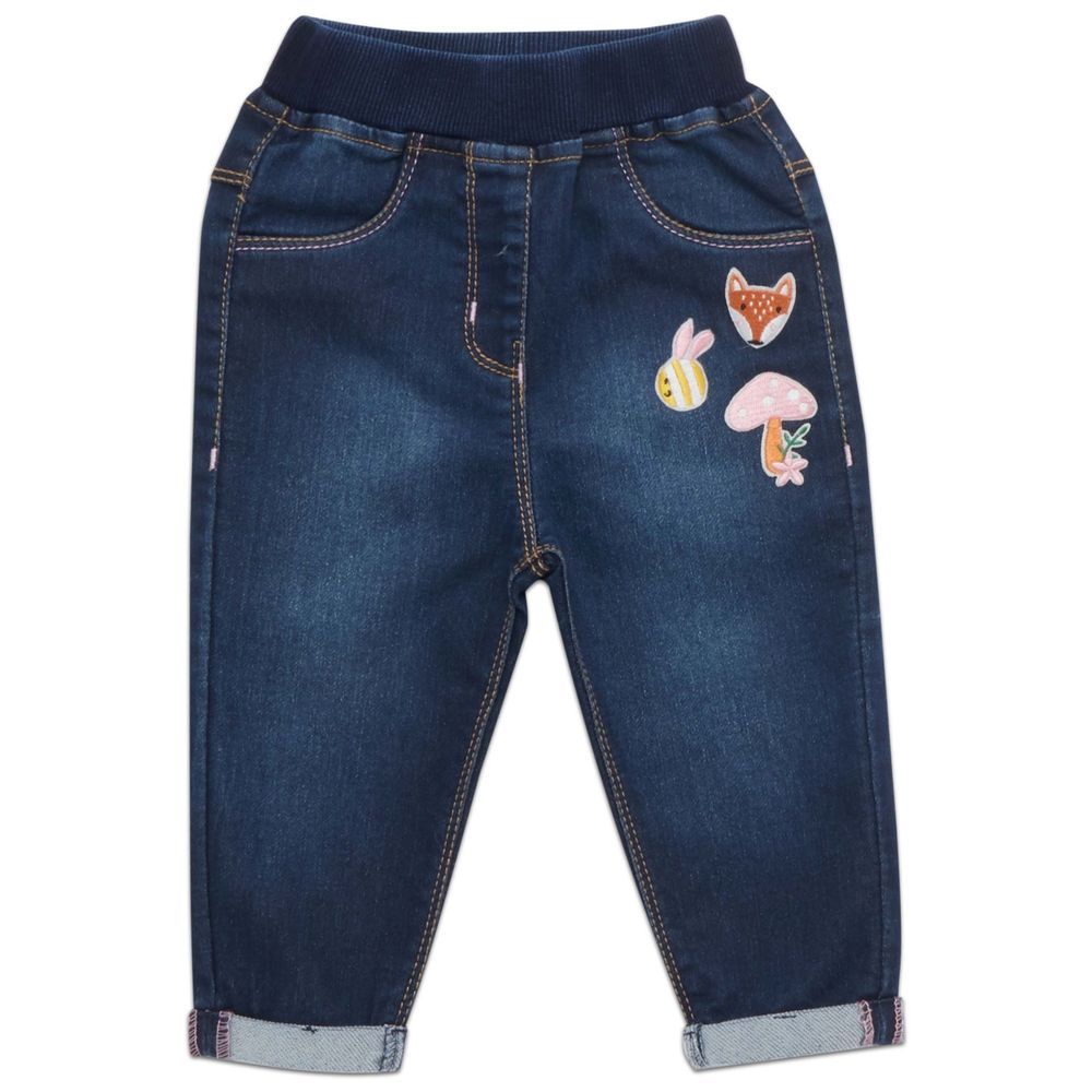 Little Kangaroos - Baby Girl's Denim Jeans - Navy Blue