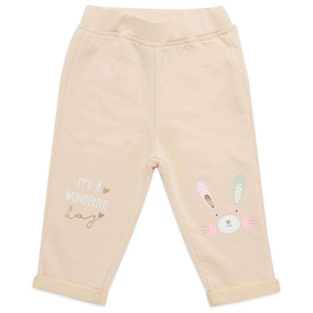 Little Kangaroos - Baby Girl's Leggings - Beige