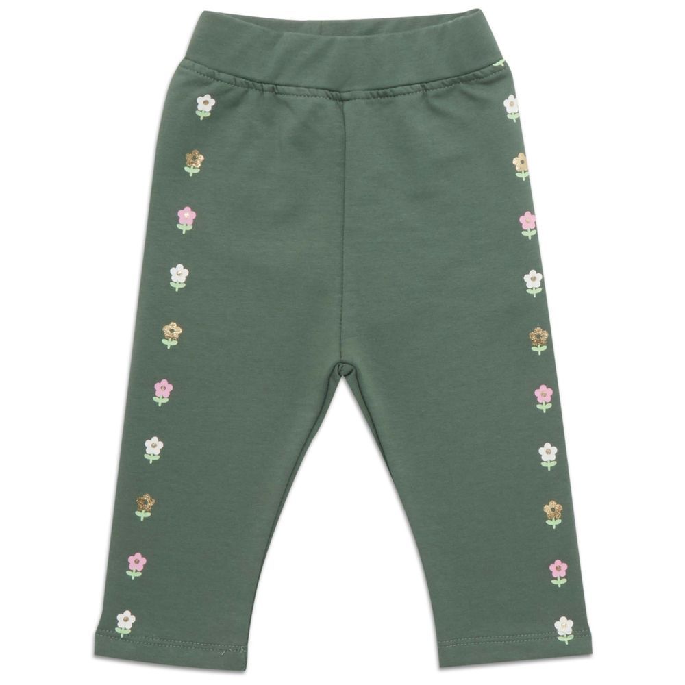 Little Kangaroos - Baby Girl's Leggings - Olive