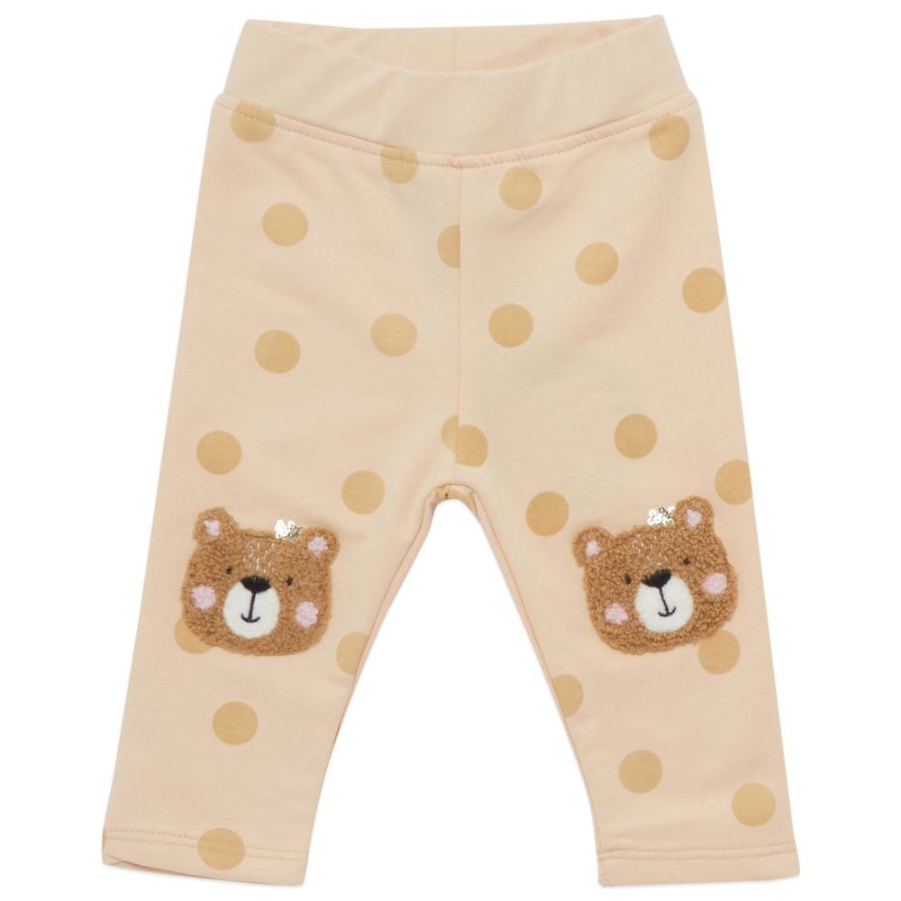 Little Kangaroos - Baby Girl's Printed Leggings - Light Fawn