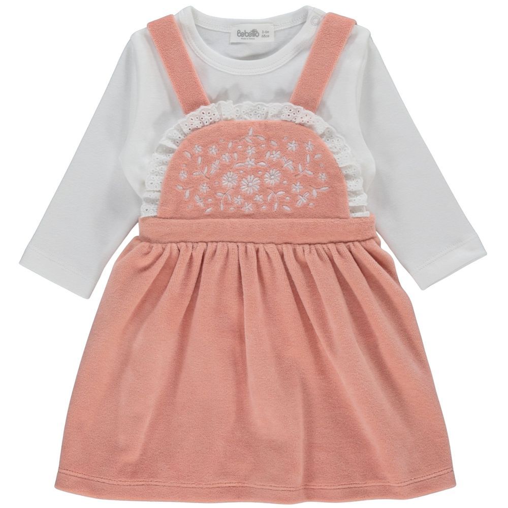 Bebetto - 2pc-Set - Baby Girls T-Shirt & Dress - Dusty Rose