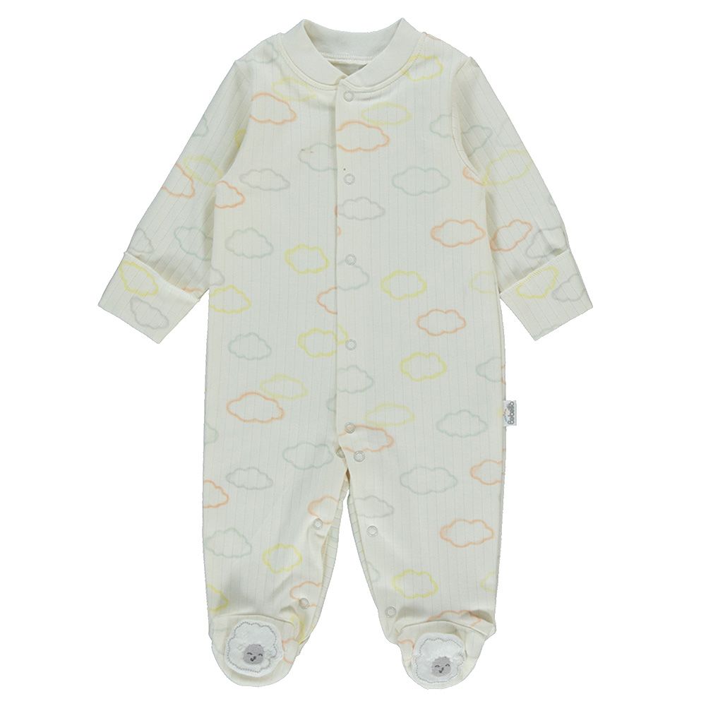 Bebetto - Baby Boy Sleepsuit - Ecru