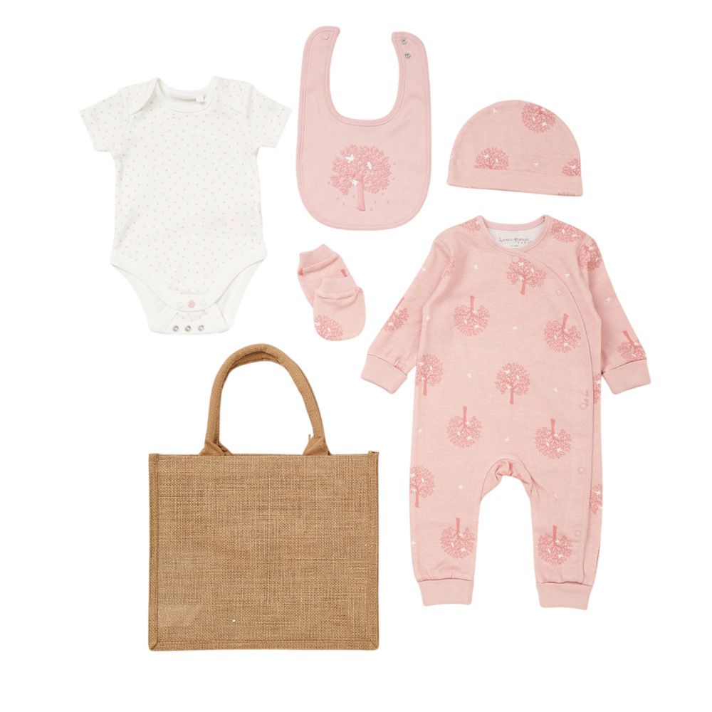 Home Grown - 6pc-Set - Baby Girl Hanging Set - Pink