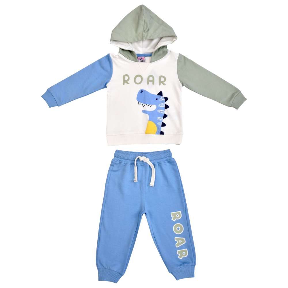 Smart Baby - 2pc-Set - Baby Boy Hoodie Sweatshirt w/ Jogger - Multicolor