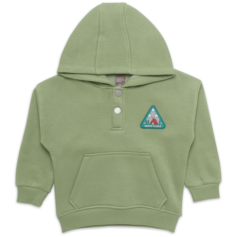 Little Kangaroos - Boy Hooded Sweatshirt w/ Pockets - Pista