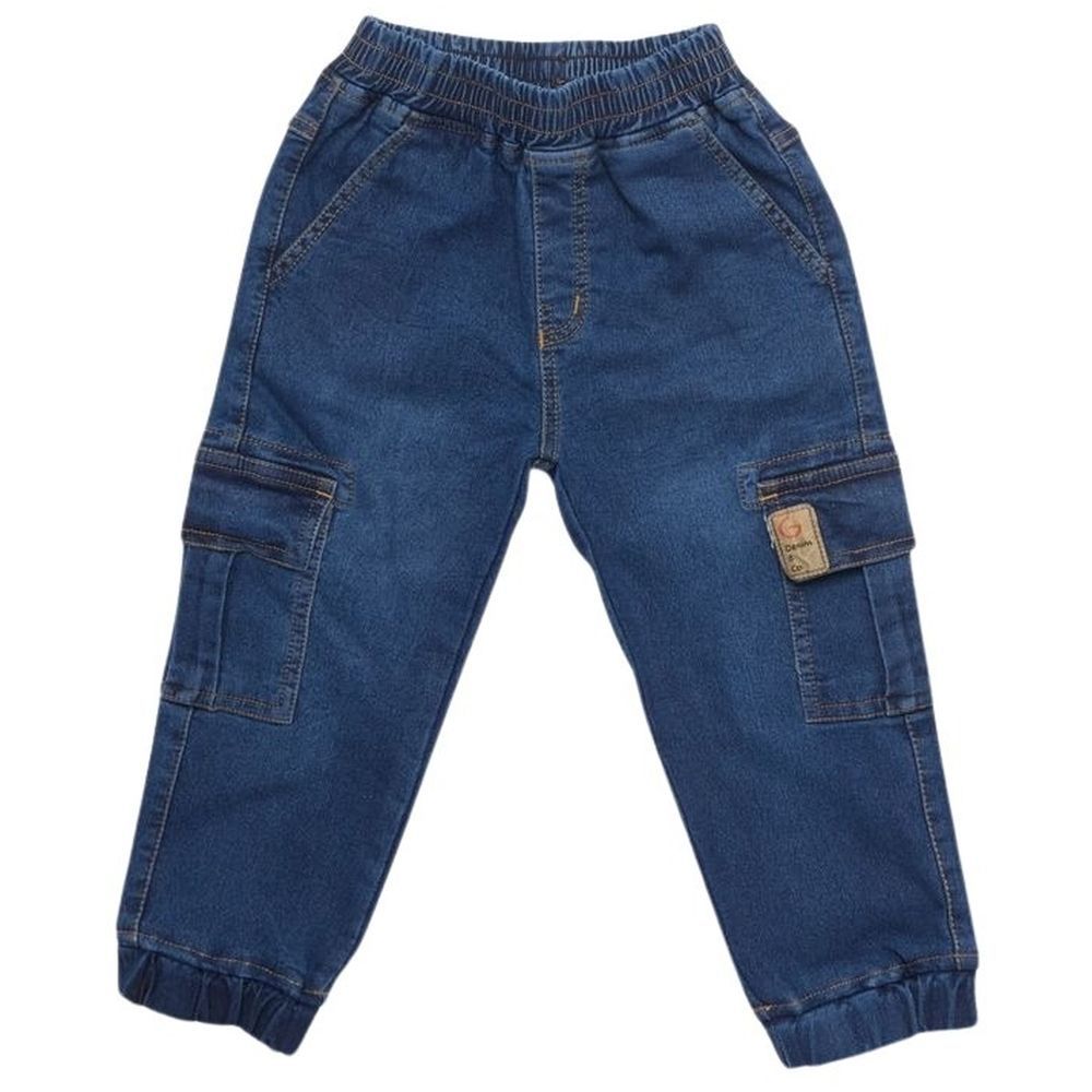 Little Kangaroos - Boy's Denim Joggers - Dark Blue