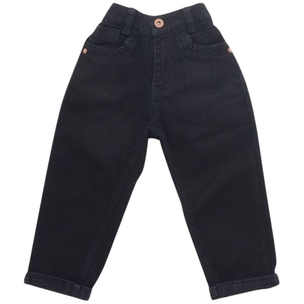 Little Kangaroos - Boy's Solid Denim Jeans - Black