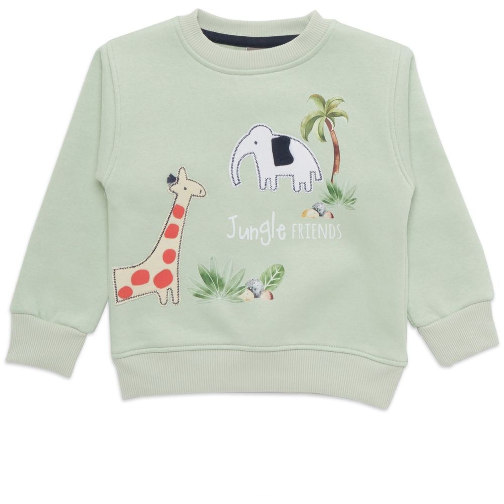 Little Kangaroos - Jungle Friends Sweatshirt - Tea Green