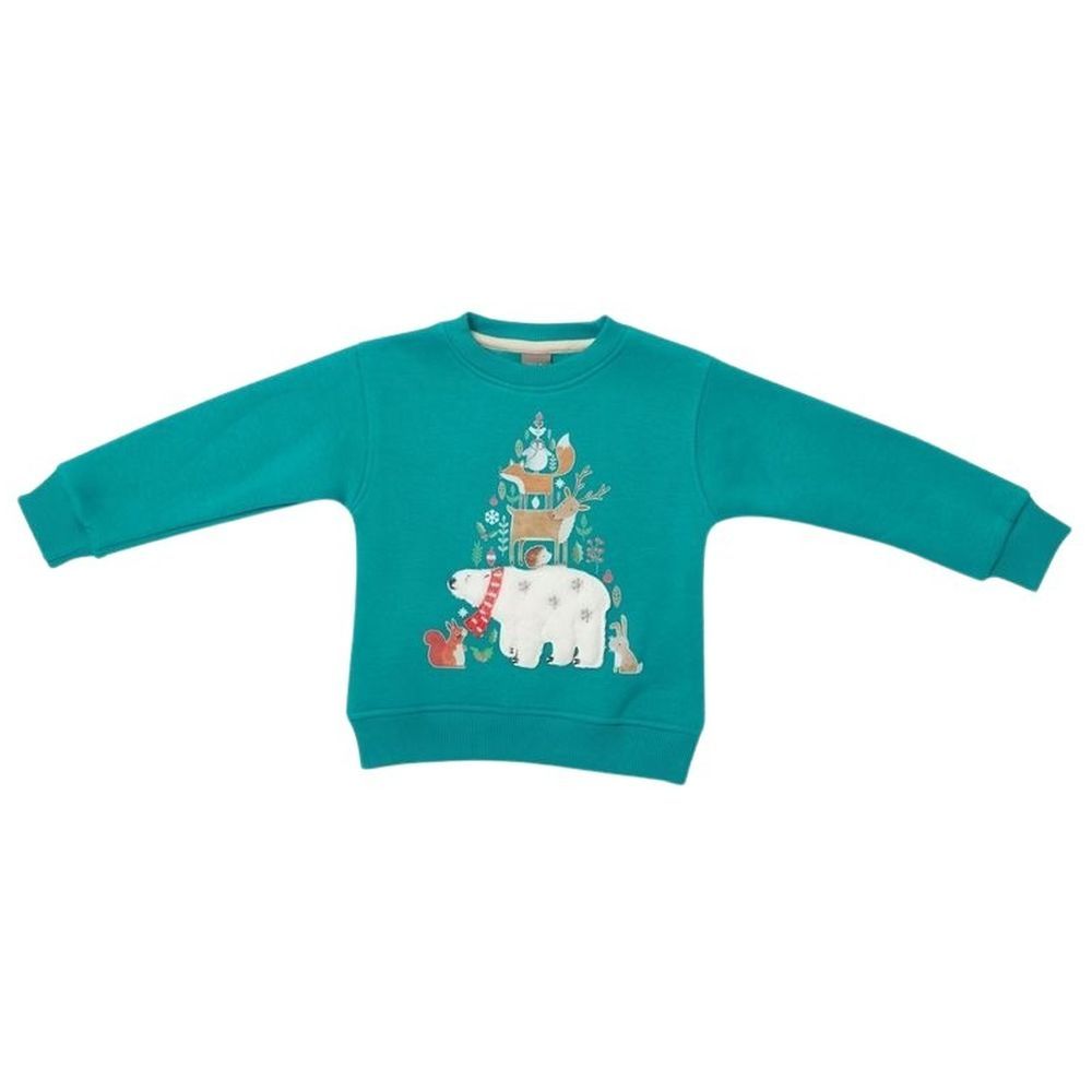 Little Kangaroos - Christmas Eve Sweatshirt - Dark Green