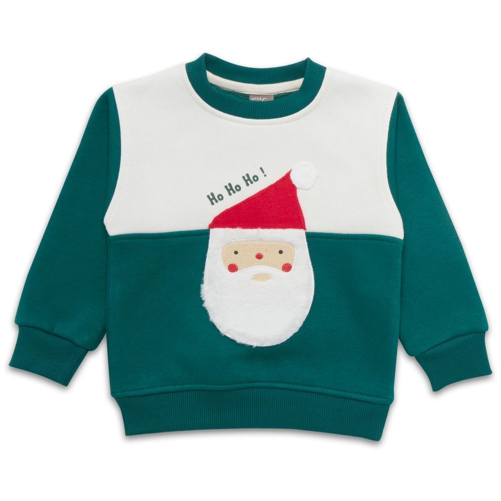 Little Kangaroos - Santa Design Sweatshirt - Green