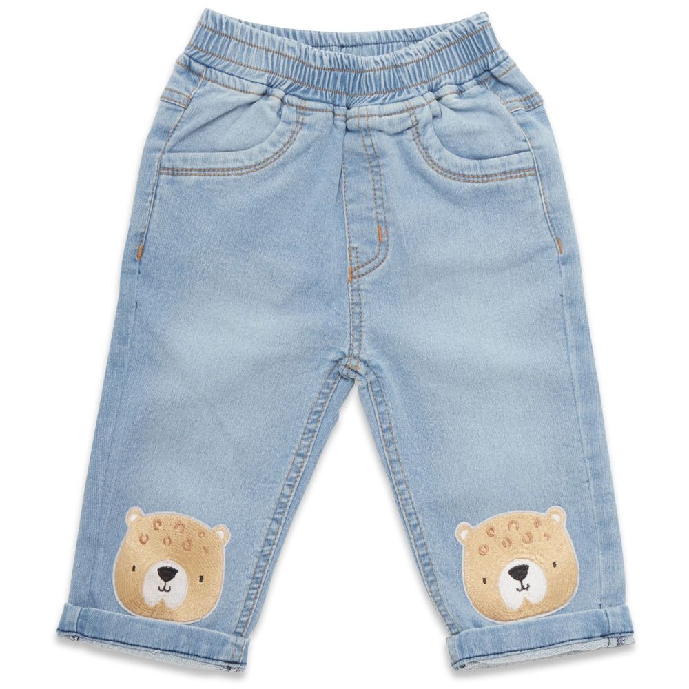 Little Kangaroos - Denim Jeans w/ Pockets - Light Blue