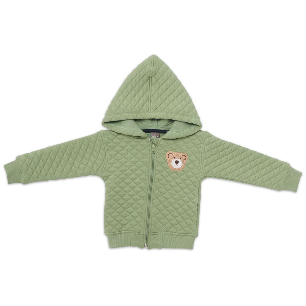 Little Kangaroos - Baby Boy Printed Hoodie Jacket - Pista