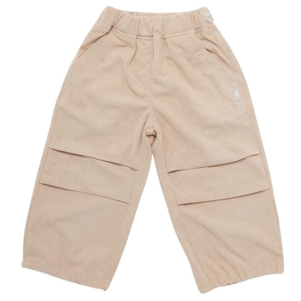 Little Kangaroos - Girl Corduroy Cargo Pants - Fawn