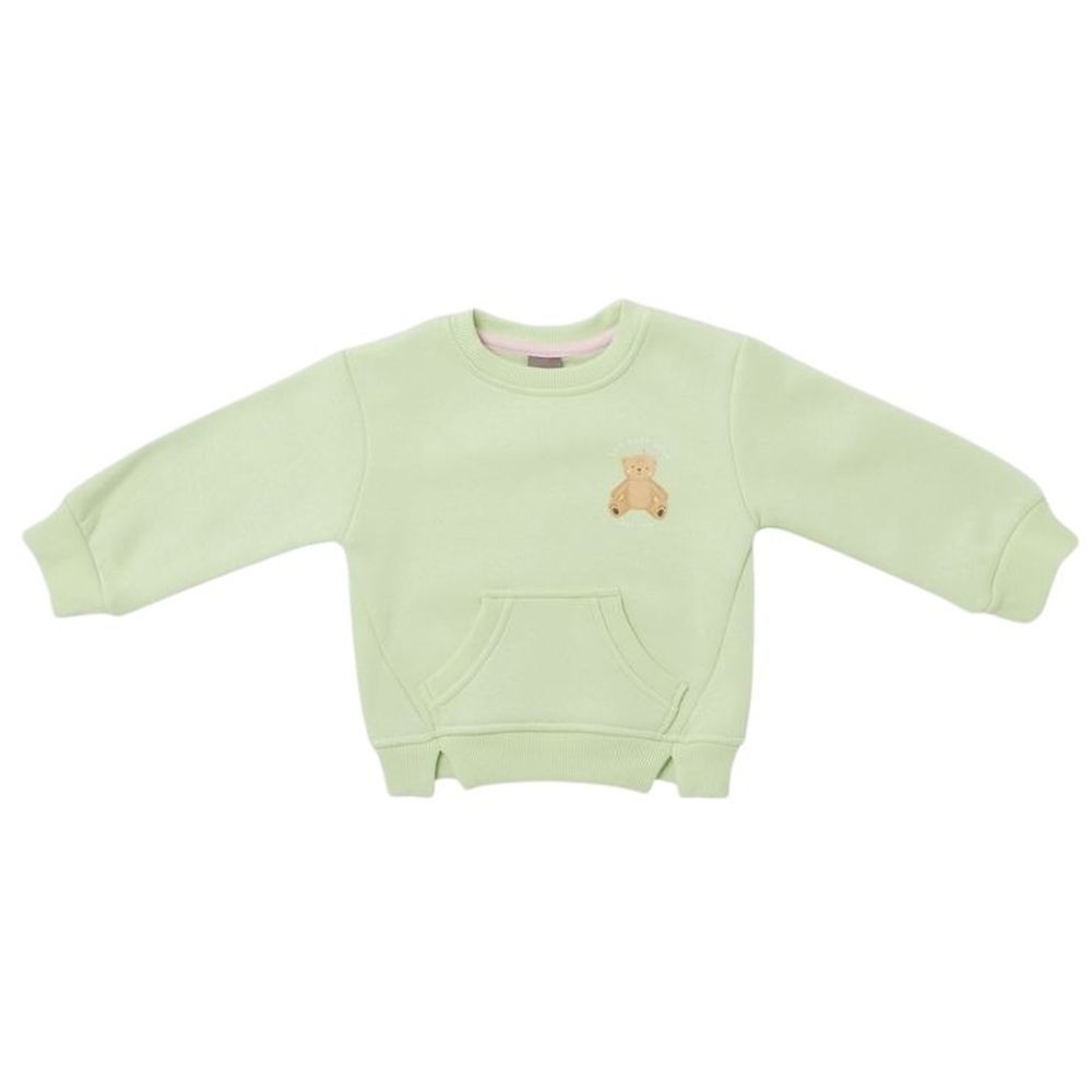 Little Kangaroos - Baby Girl Sweatshirt w/ Pockets - Green