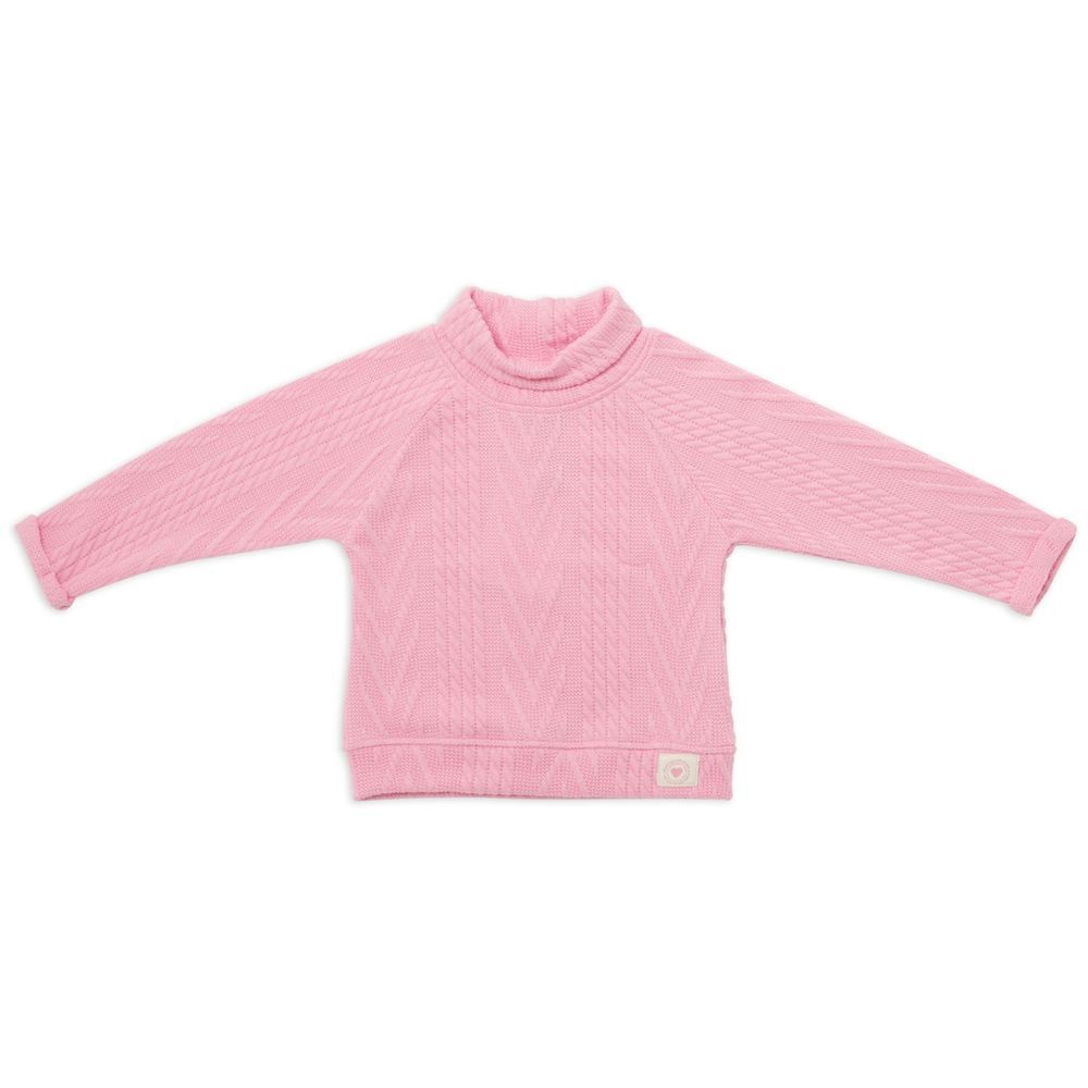 Little Kangaroos - Girl Knitted Sweatshirt - Pink