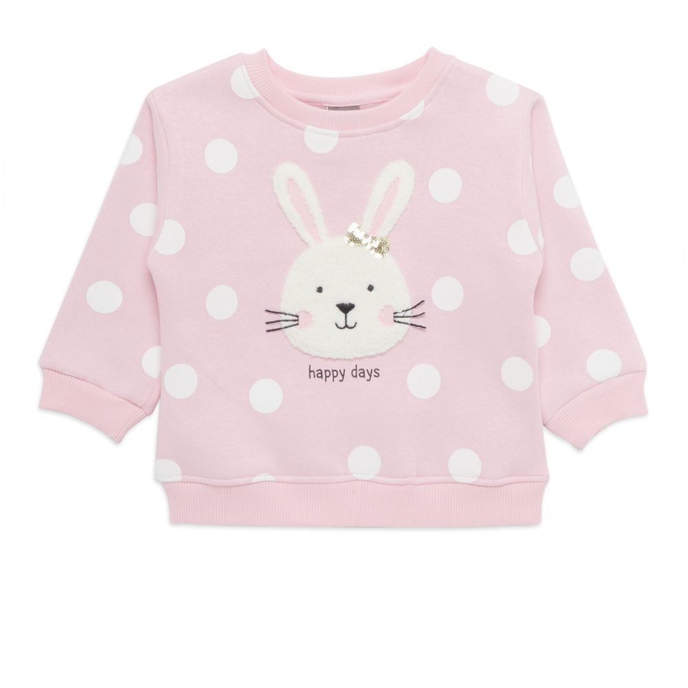 Little Kangaroos - Polka Dot Sweatshirt - Baby Pink