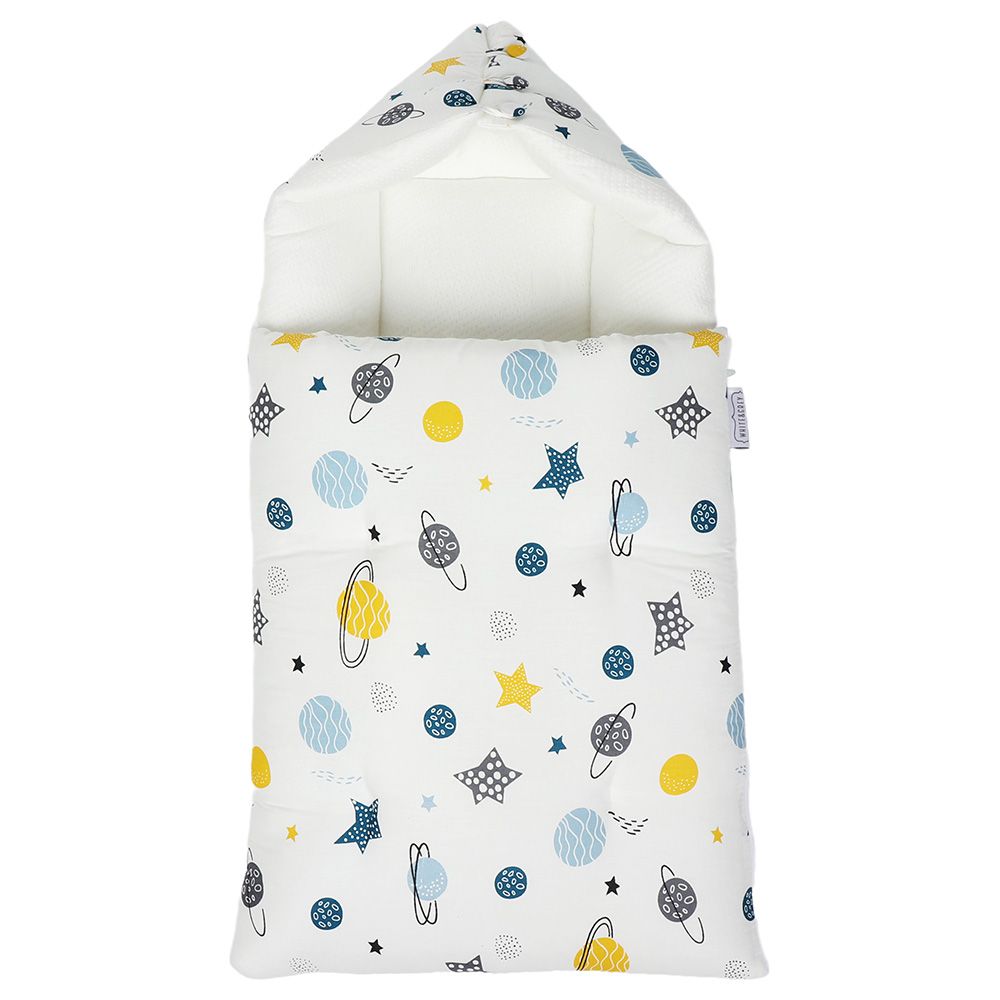 White&Grey - Baby Sleeping Bag Soft Bamboo Swaddle Nest - Planet