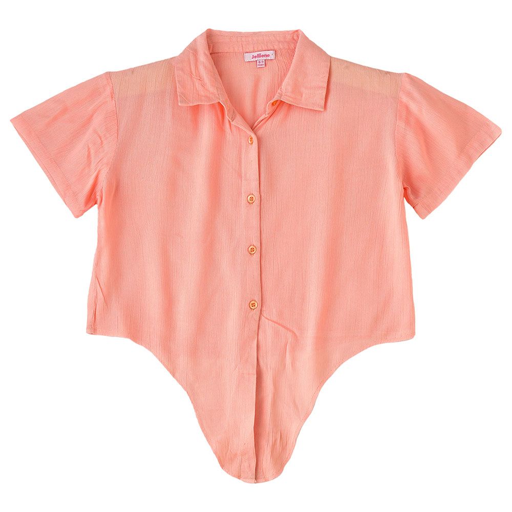 Jelliene - Girls' Comfy Crepe Blouse For Summer - Pink