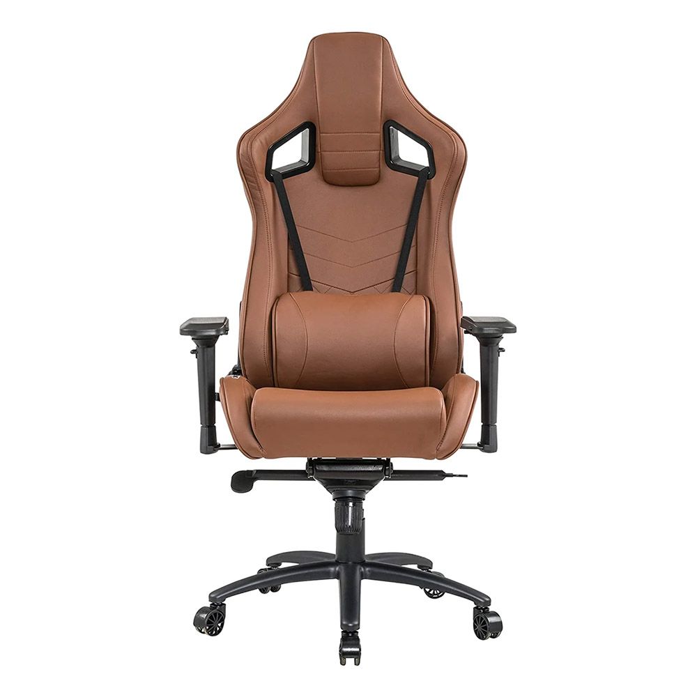 XFX - Faux Leather Multi-Purpose Ergonomic Gaming Chair - Cognac