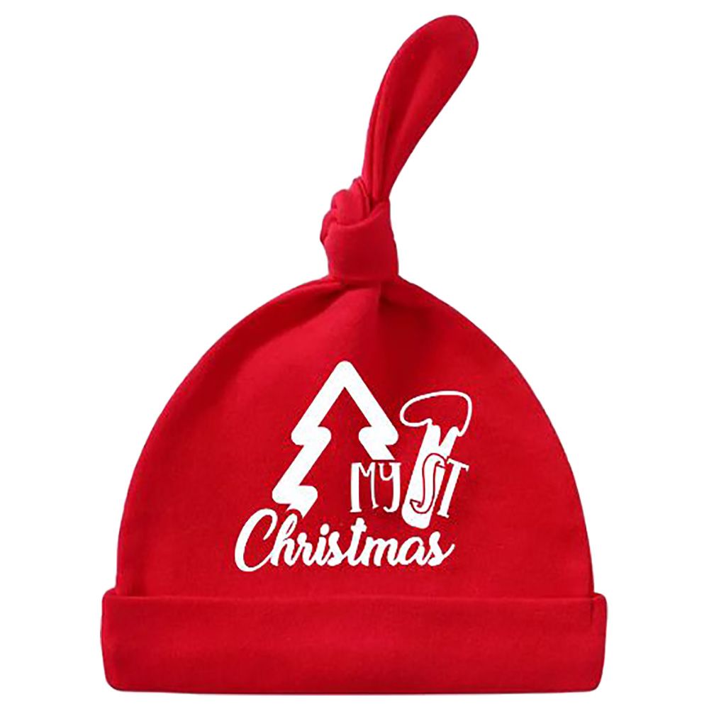 Impressions - My First Christmas Beanie - Tree - Red